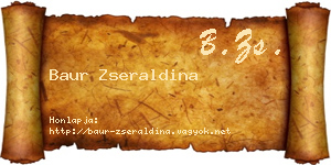 Baur Zseraldina névjegykártya